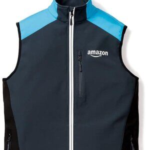 Amazon Men's Blue and Black Vest